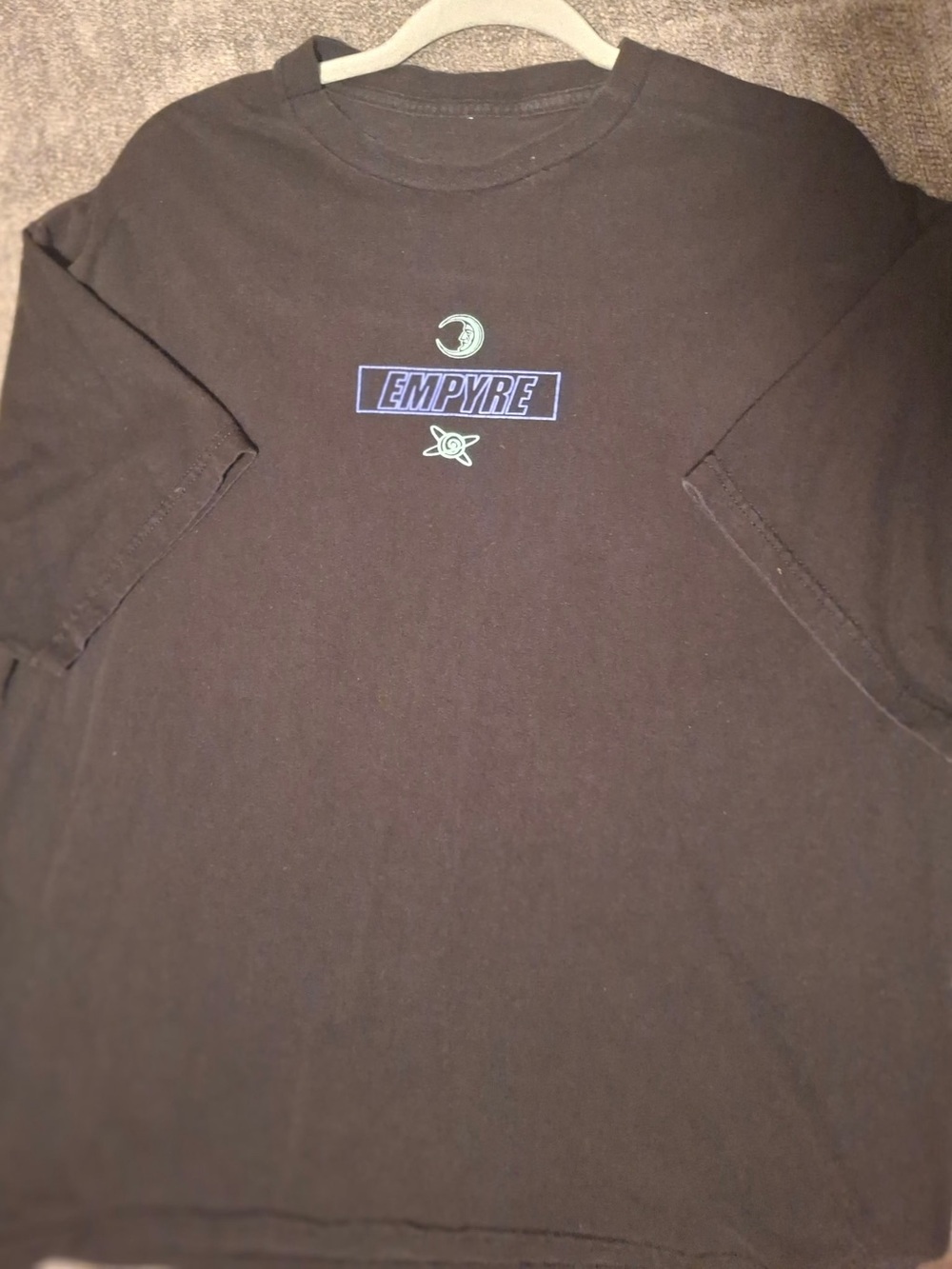 Empyre Black Tee with Blue Graphic Logo